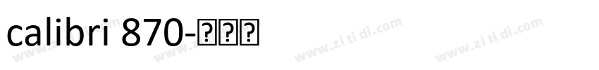 calibri 870字体转换